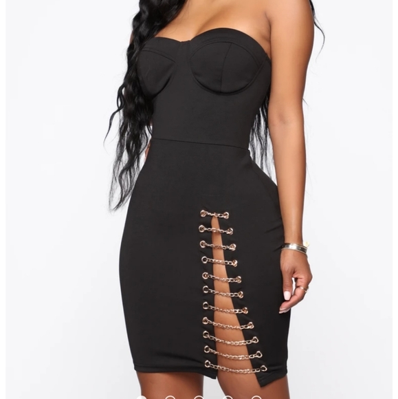 Chained Mini Dress - Picture 1 of 3